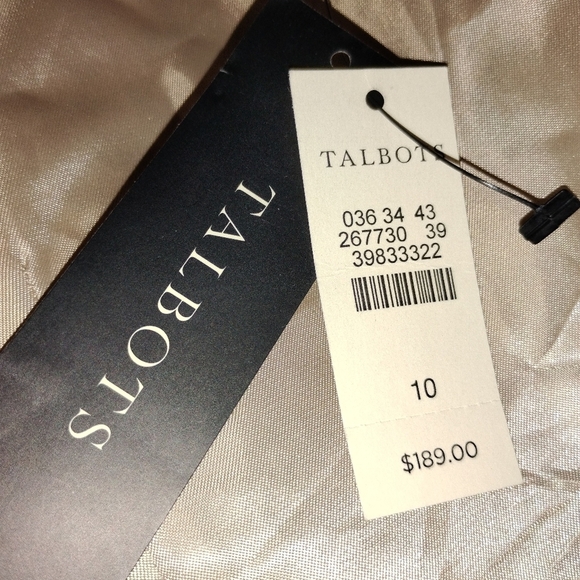 MUTED GOLD LACE PRINT DRESS NWT - Picture 4 of 10